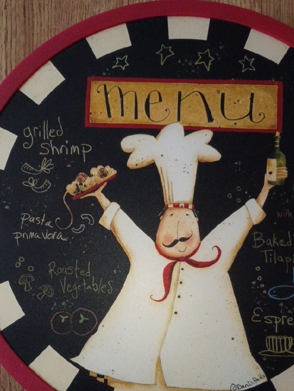 Chef-Themed Lazy Susan Rotating Serving Tray!! - Picture 6 of 7